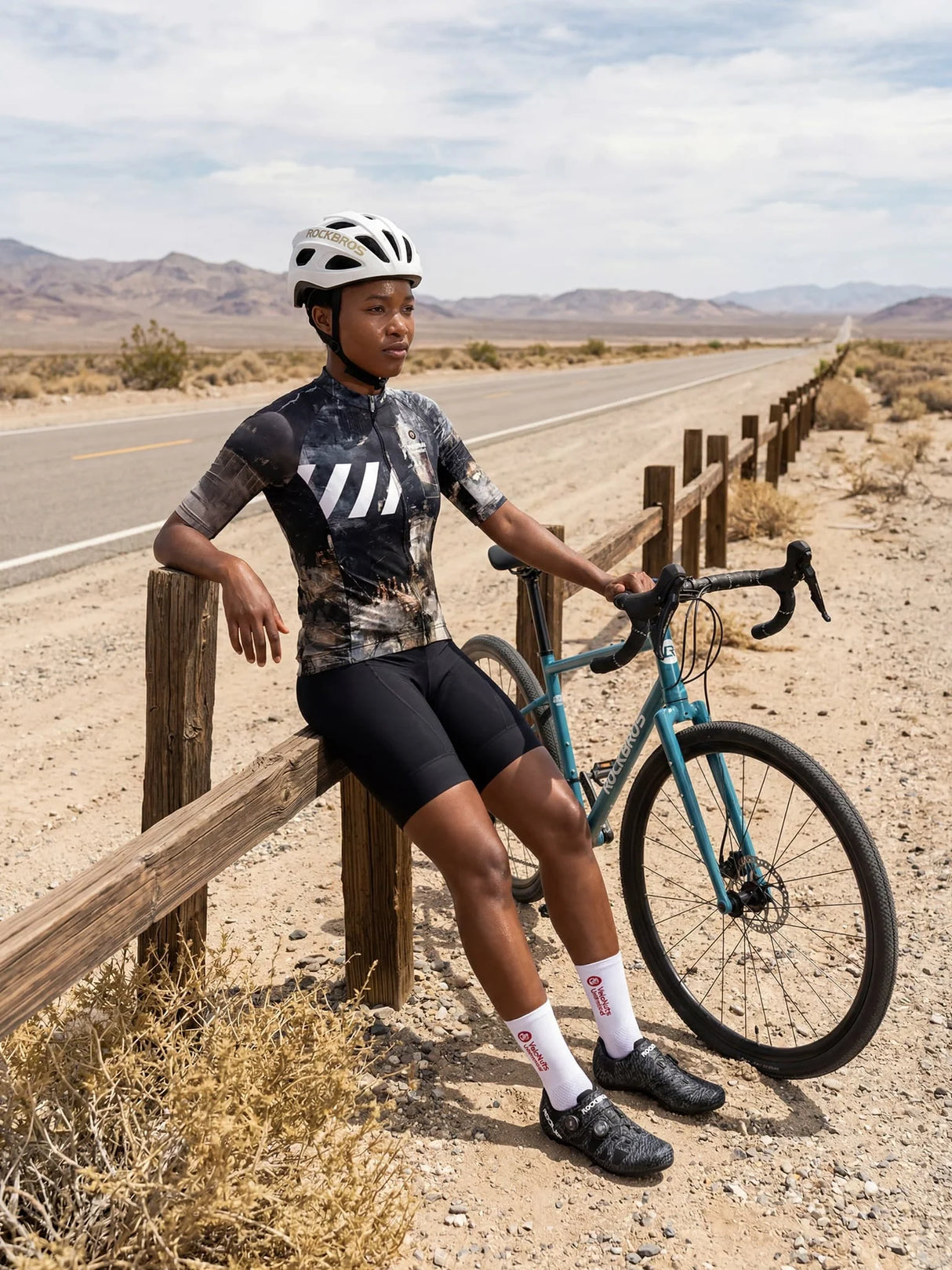 Damen-Radtrikot Urban Camo