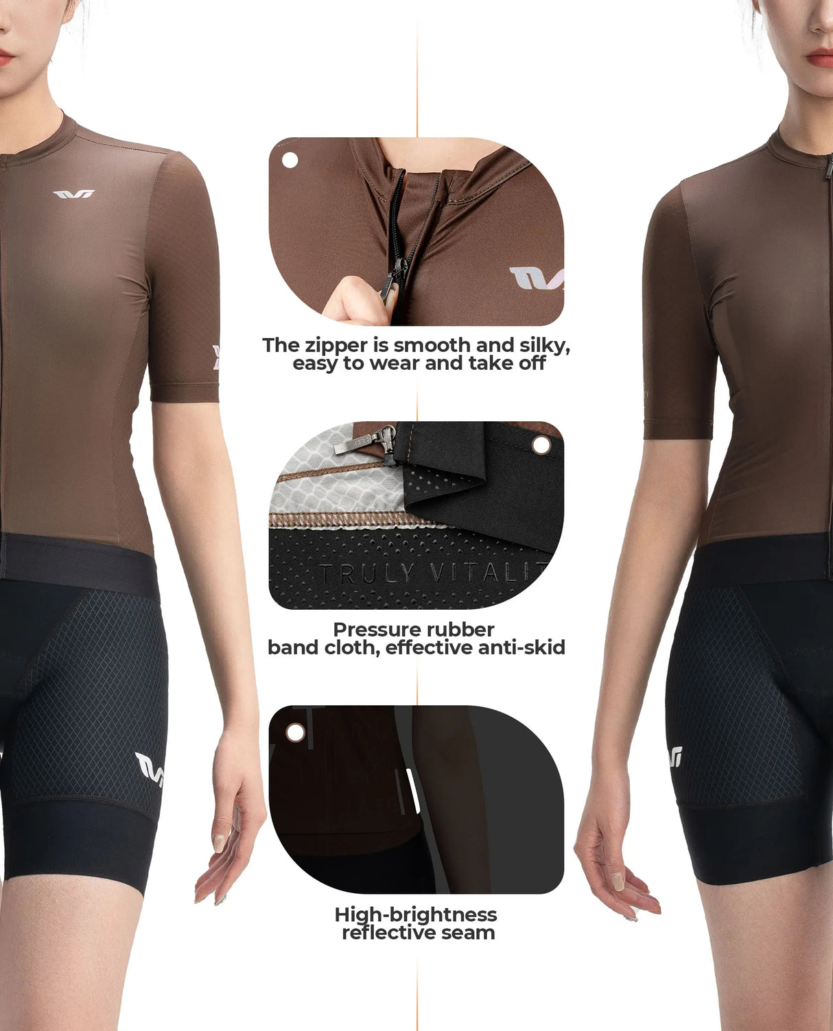 Maillot de cyclisme féminin TVI - Digital Dune pour VTT et vélo de route