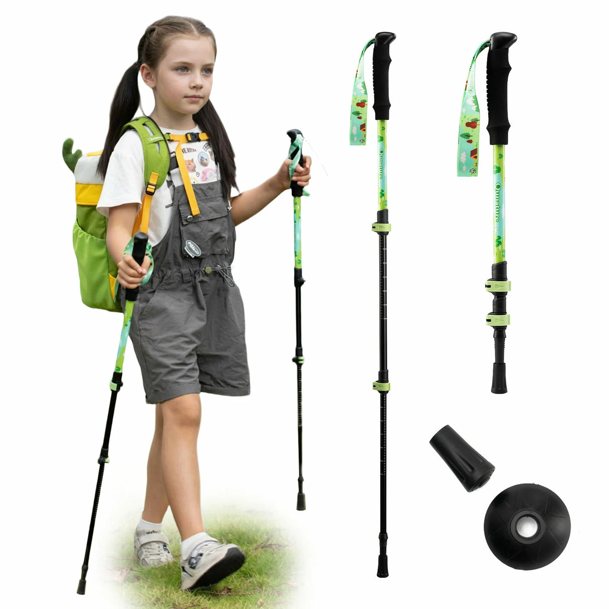 Qunature Kinder-Wanderstöcke – 51–100 cm verstellbar, Aluminium, 1 Stück