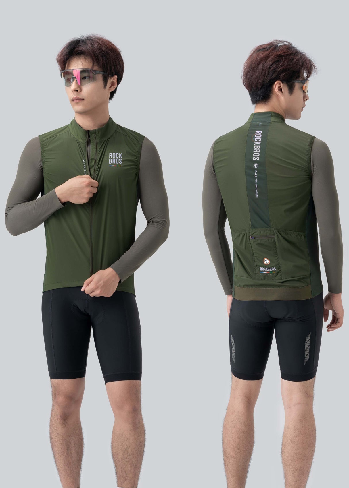 ROCKBROS Herren Ultra‑Leichtweste – Road to Sky Edition