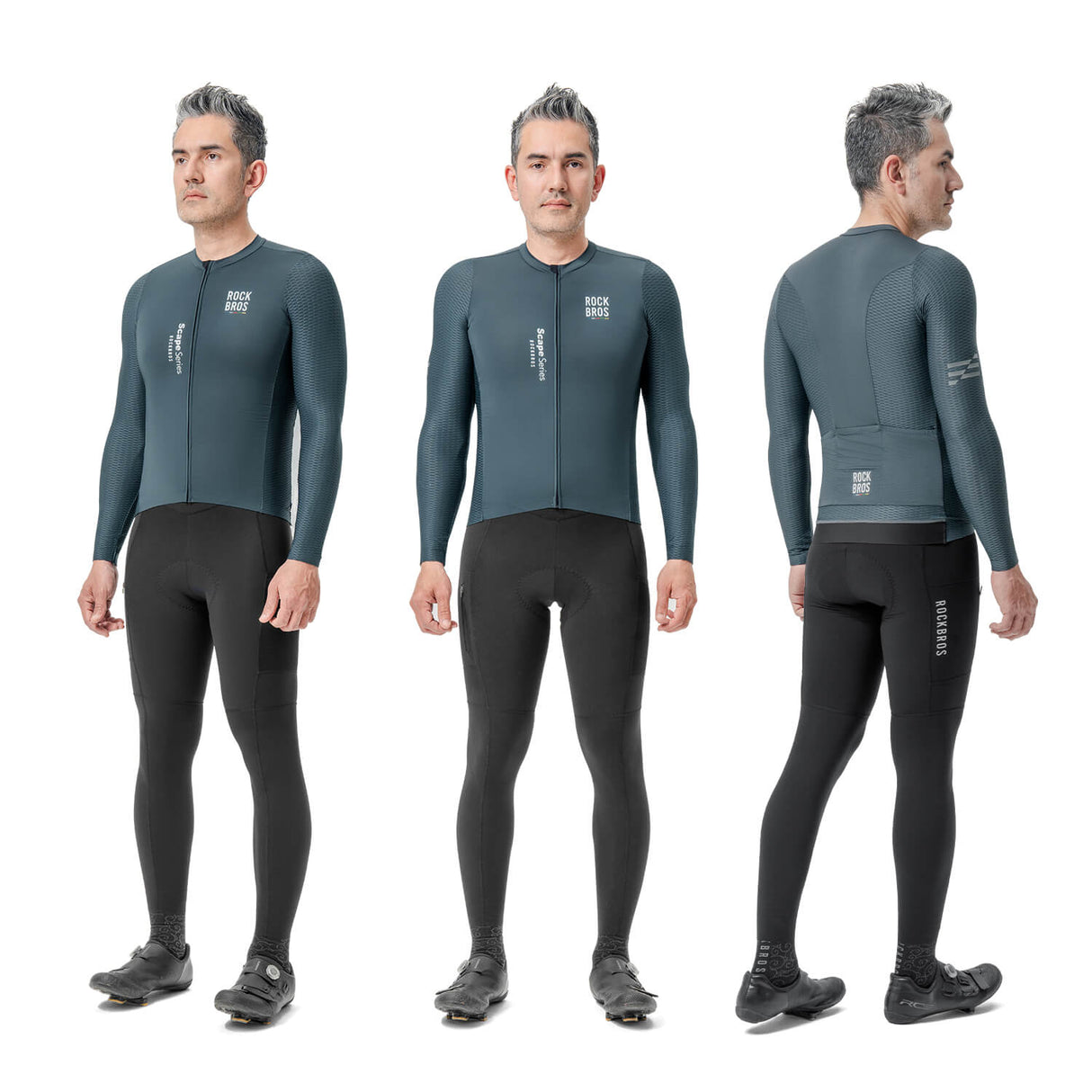 ROAD TO SKY Herren Langarm-Radtrikot Jersey für MTB & Rennrad