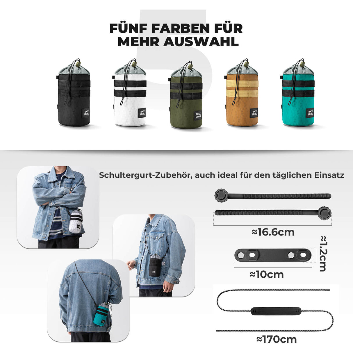 ROCKBROS Fahrrad Lenkertasche 1.2L – Praktisch & stabil für jede Tour!