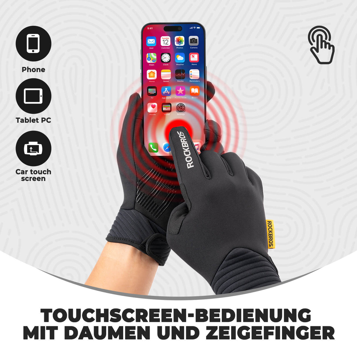 ROCKBROS Fahrradhandschuhe – Perfekter Grip & Touchscreen-Komfort!