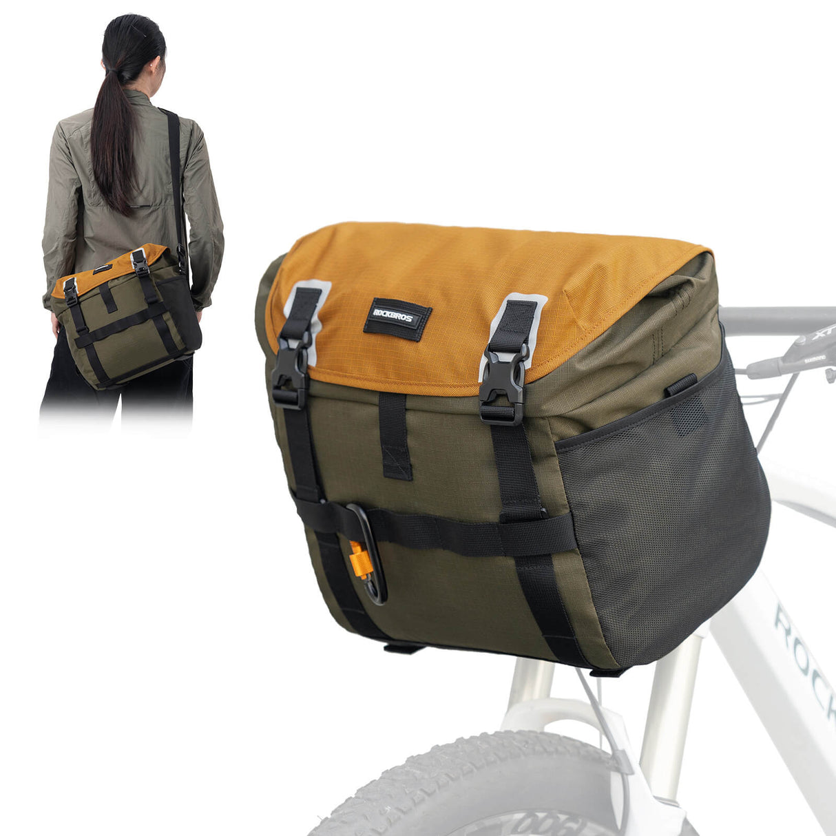 ROCKBROS Fahrradtasche Lenkertasche – 13,5–24 L Volumen
