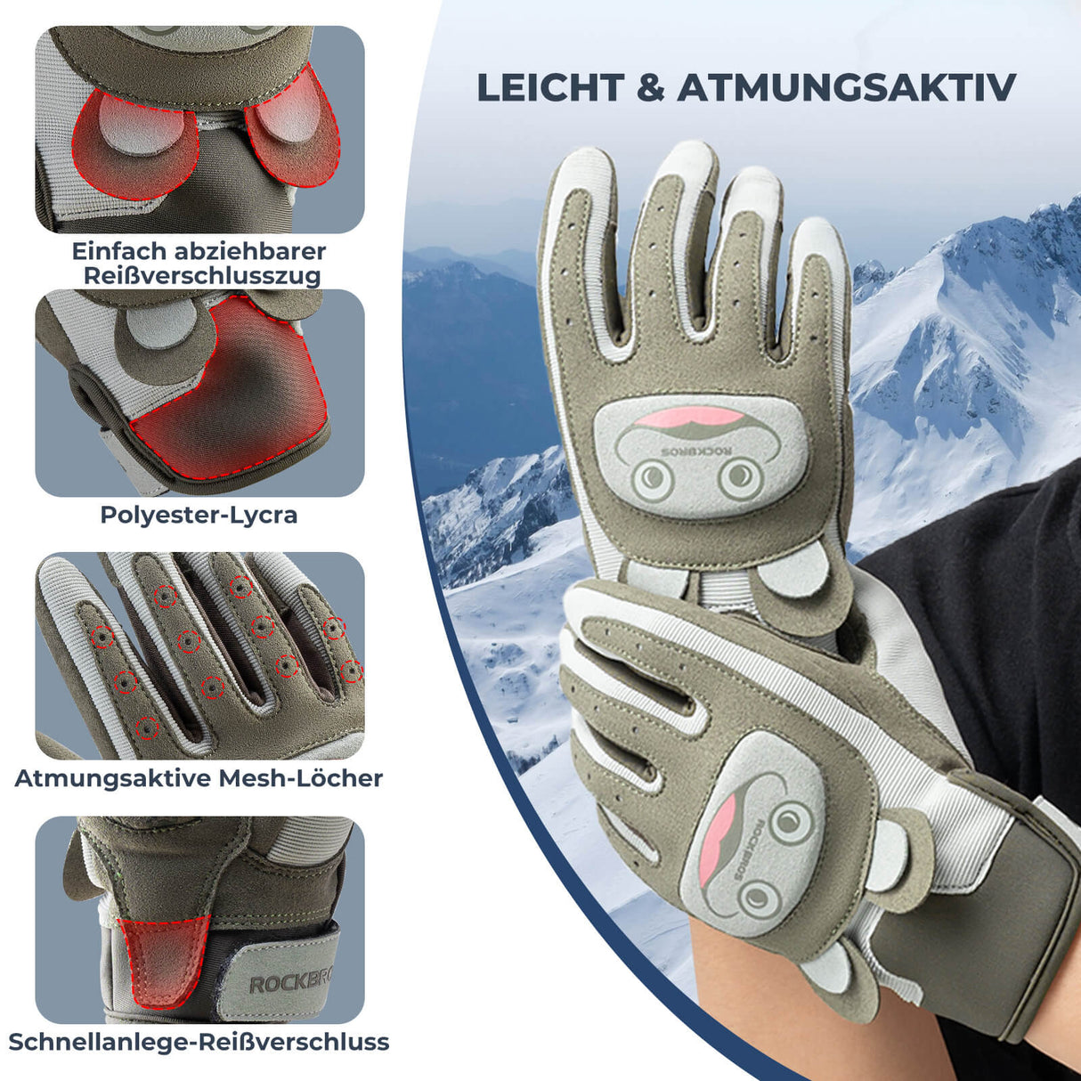 ROCKBROS Kinder Fahrradhandschuhe – Sicher & stylisch für kleine Abenteurer!