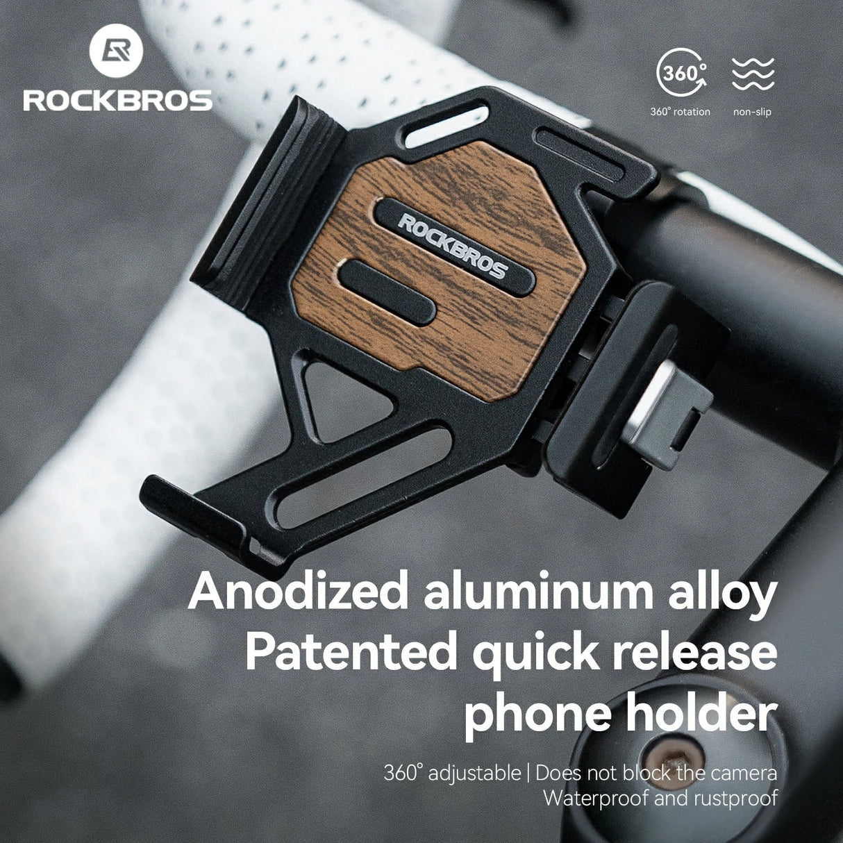ROCKBROS Uchwyt na Telefon z Szybkim Zwalnianiem Rowerowy I Motocyklowy Uchwyty na telefon