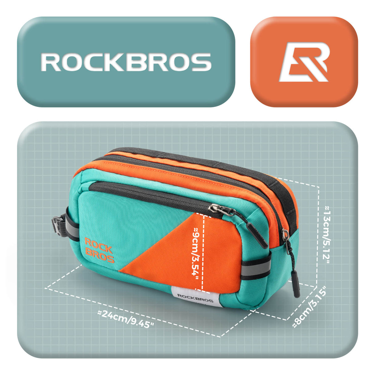 ROCKBROS Fahrrad Lenkertasche Fahrradtasche mit Schultergurt 2,5L Umhängetasche