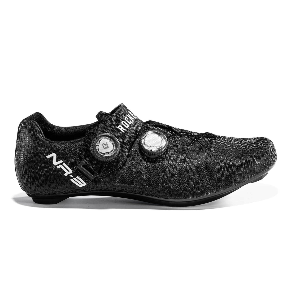 ROCKBROS Fahrradschuhe – SPD-SL & Look KEO kompatibel Drehverschluss & ergonomisch-Schwarz