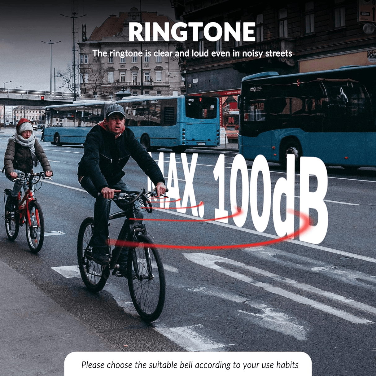 Rennrad Fahrradklingel 100dB für gebogene Lenker 22,2mm - ROCKBROS-EU