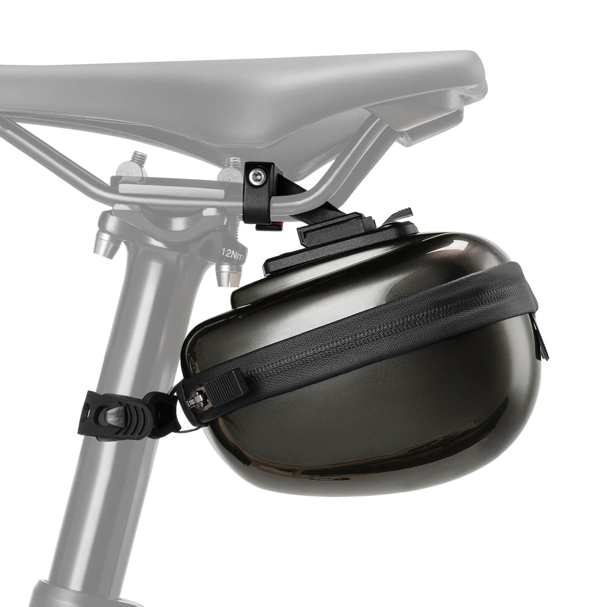 ROCKBROS Satteltaschen Hard Shell Reflektierend 0,4 L mit Halterung-Titan