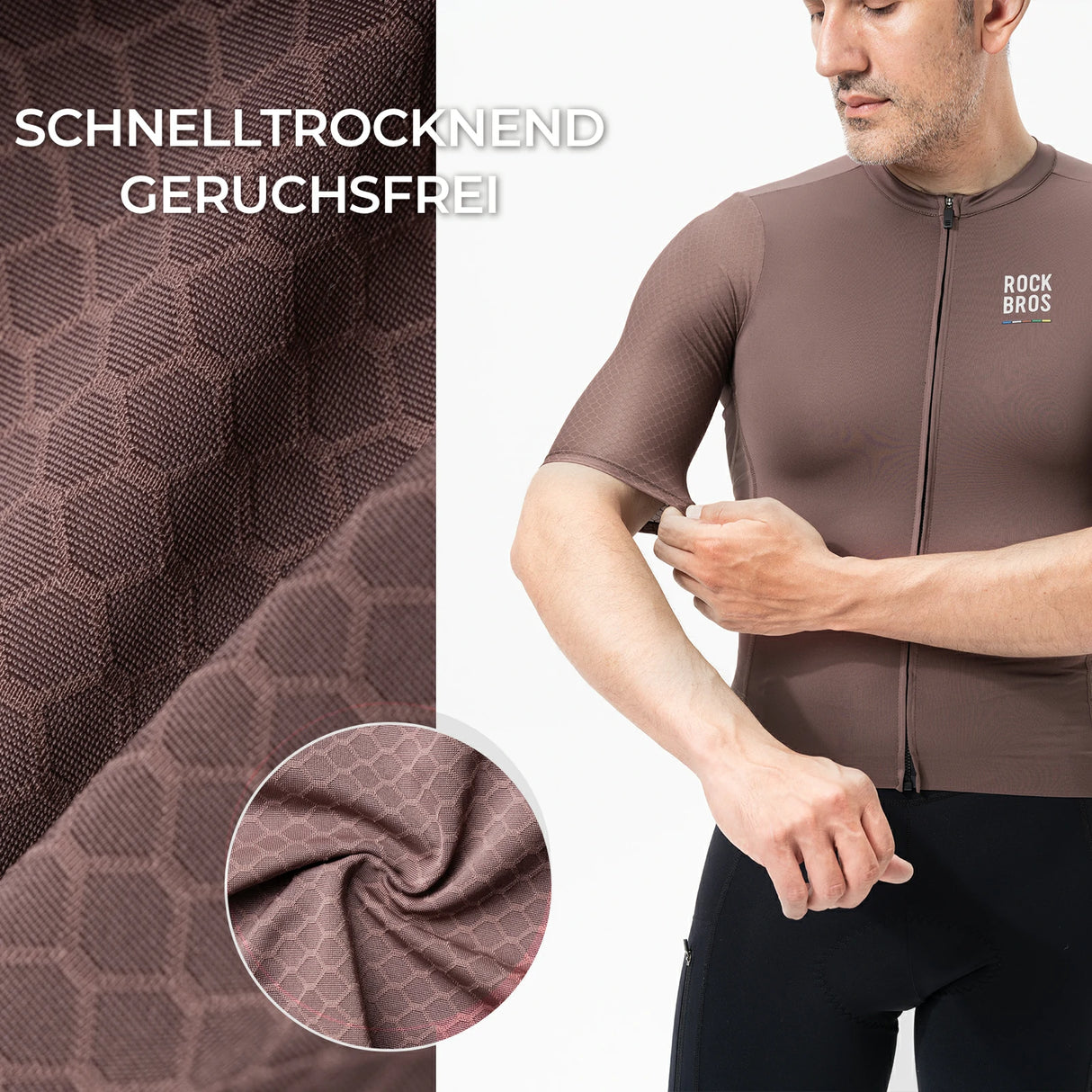 ROAD TO SKY Herren Radtrikot Kurzarm mit Taschen - ROCKBROS-EU