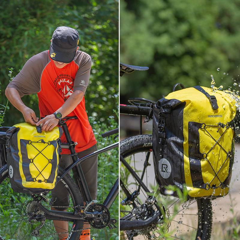 ROCKBROS 100 % wasserdichte Transporttaschen mit Netztasche 27L - ROCKBROS-EU