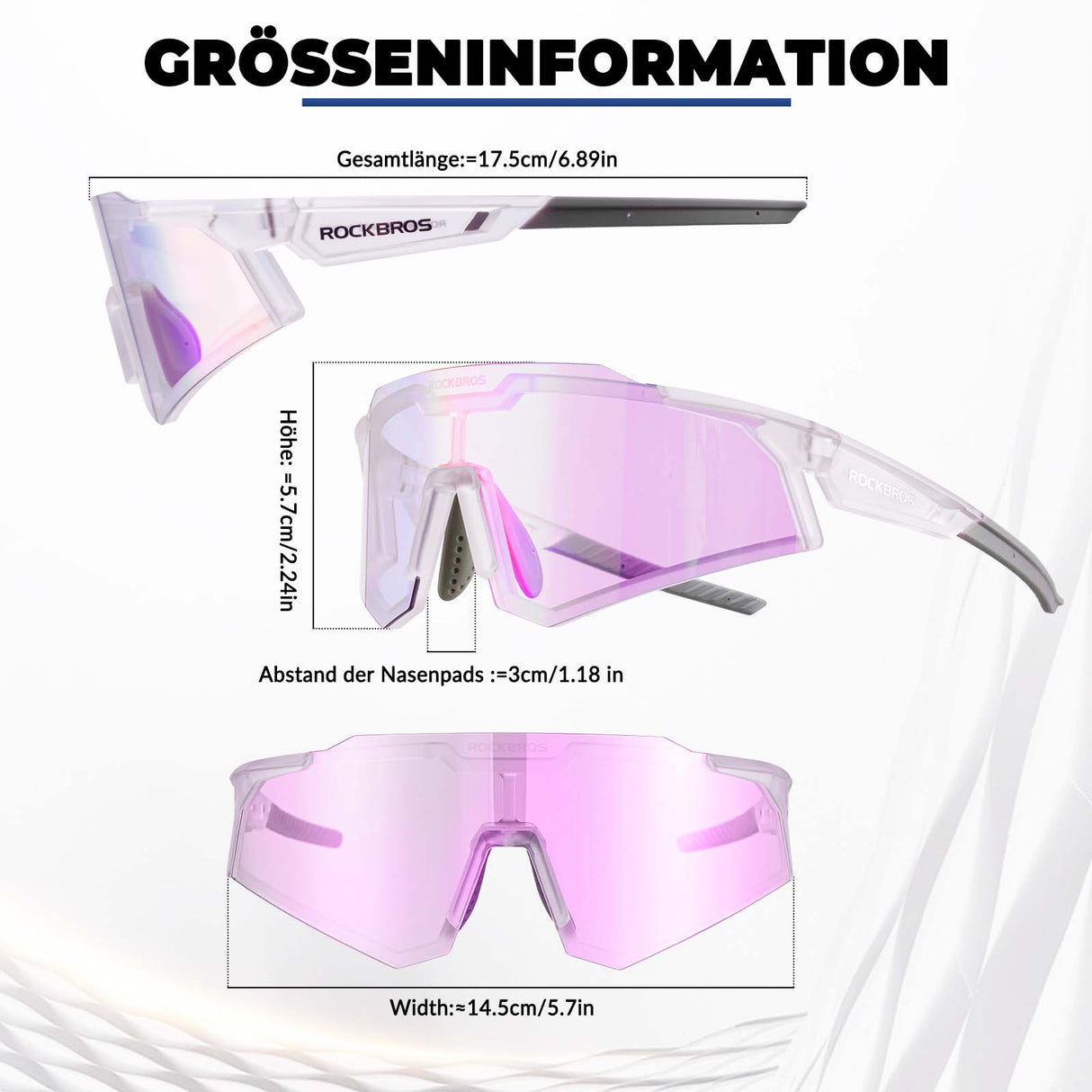 ROCKBROS Sonnenbrille Fahrradbrille Selbsttönend Outdoor UV400 Schutz - ROCKBROS-EU