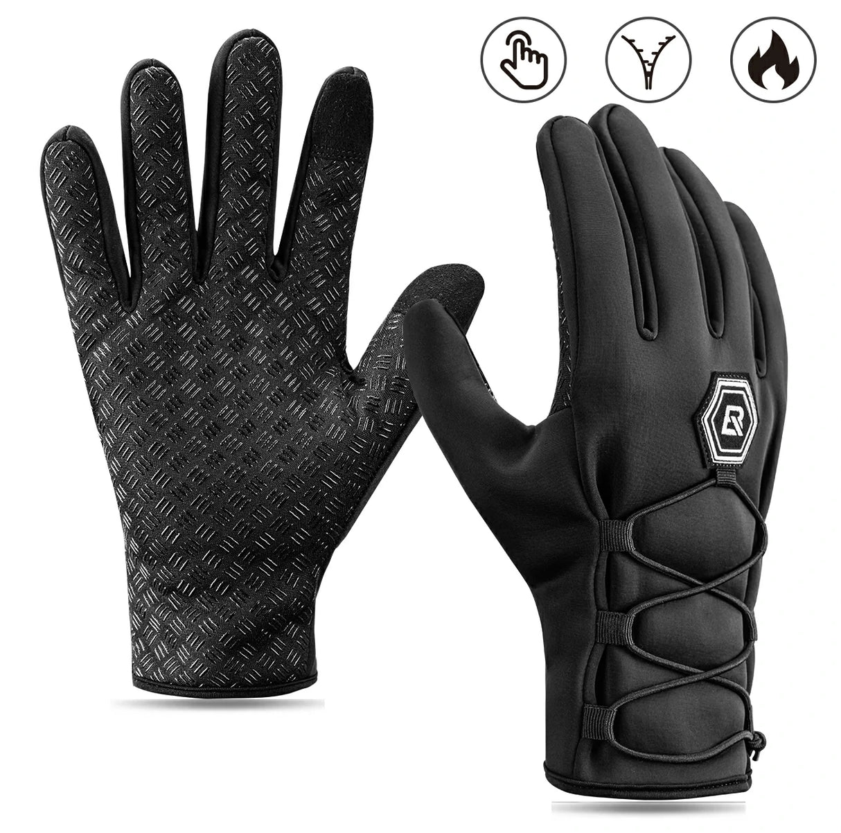 ROCKBROS Winter-Fahrradhandschuhe mit Touchscreen-Funktion