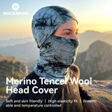 Rockbros Sturmhaube Tencel Merinowolle, winddicht warm, Winter Balaclava
