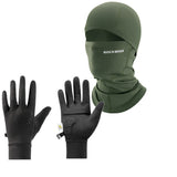 ROCKBROS Winter Set: Sturmhaube Merinowolle & ThermoGrip Fahrradhandschuhe Lang