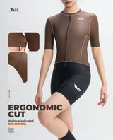 Maillot de cyclisme féminin TVI - Digital Dune pour VTT et vélo de route