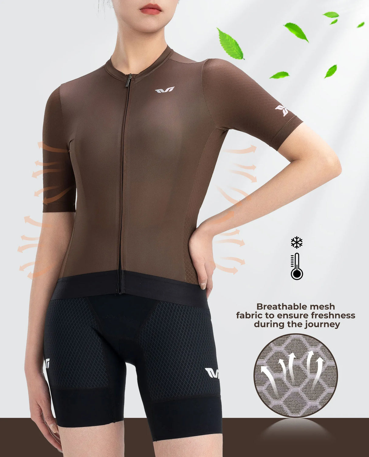 Maillot de cyclisme féminin TVI - Digital Dune pour VTT et vélo de route