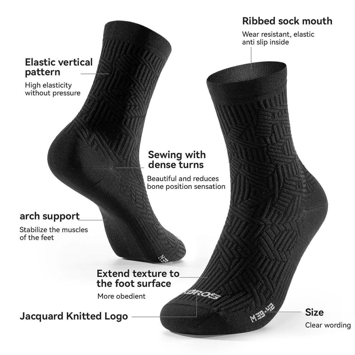 7A Antibakterielle Fahrradsocken 2 Paar