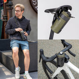 Bikepacking Feedbag Lenkertasche 0,7 L Schwarz-Grün