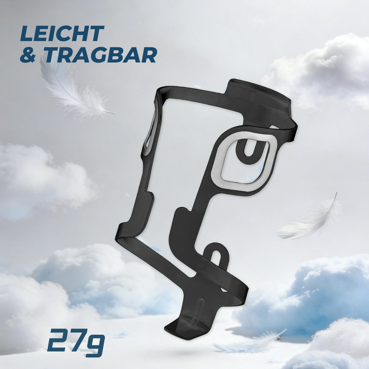 Fahrrad‑Flaschenhalter Aluminium – 27 g, für Trinkflaschen bis 75 mm