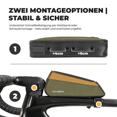 Fahrrad Oberrohrtasche – Kratzfest & Abriebfest für Schnellen Zugriff
