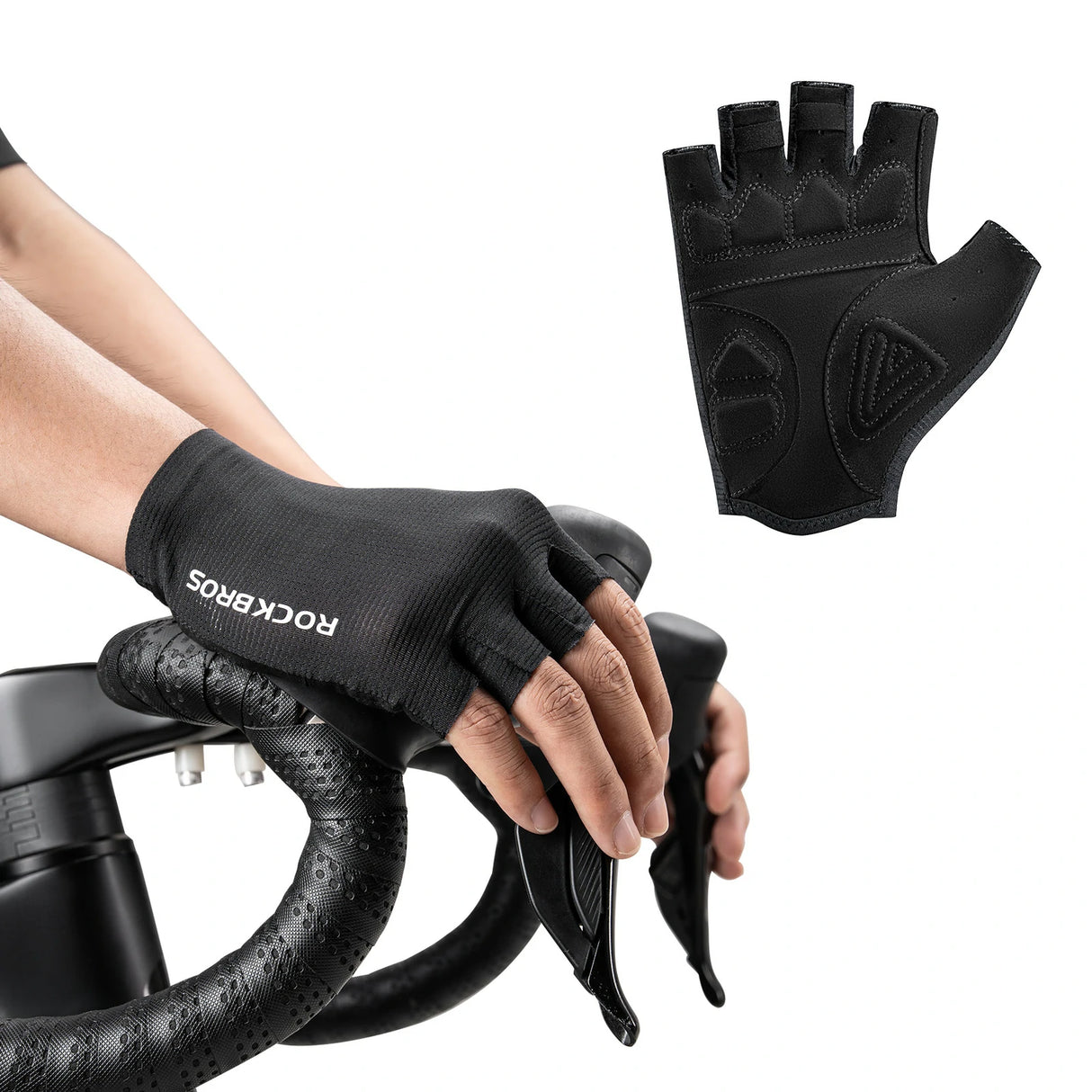 Fahrradhandschuhe – Halbfinger mit SBR‑Polsterung & rutschfester Handfläche