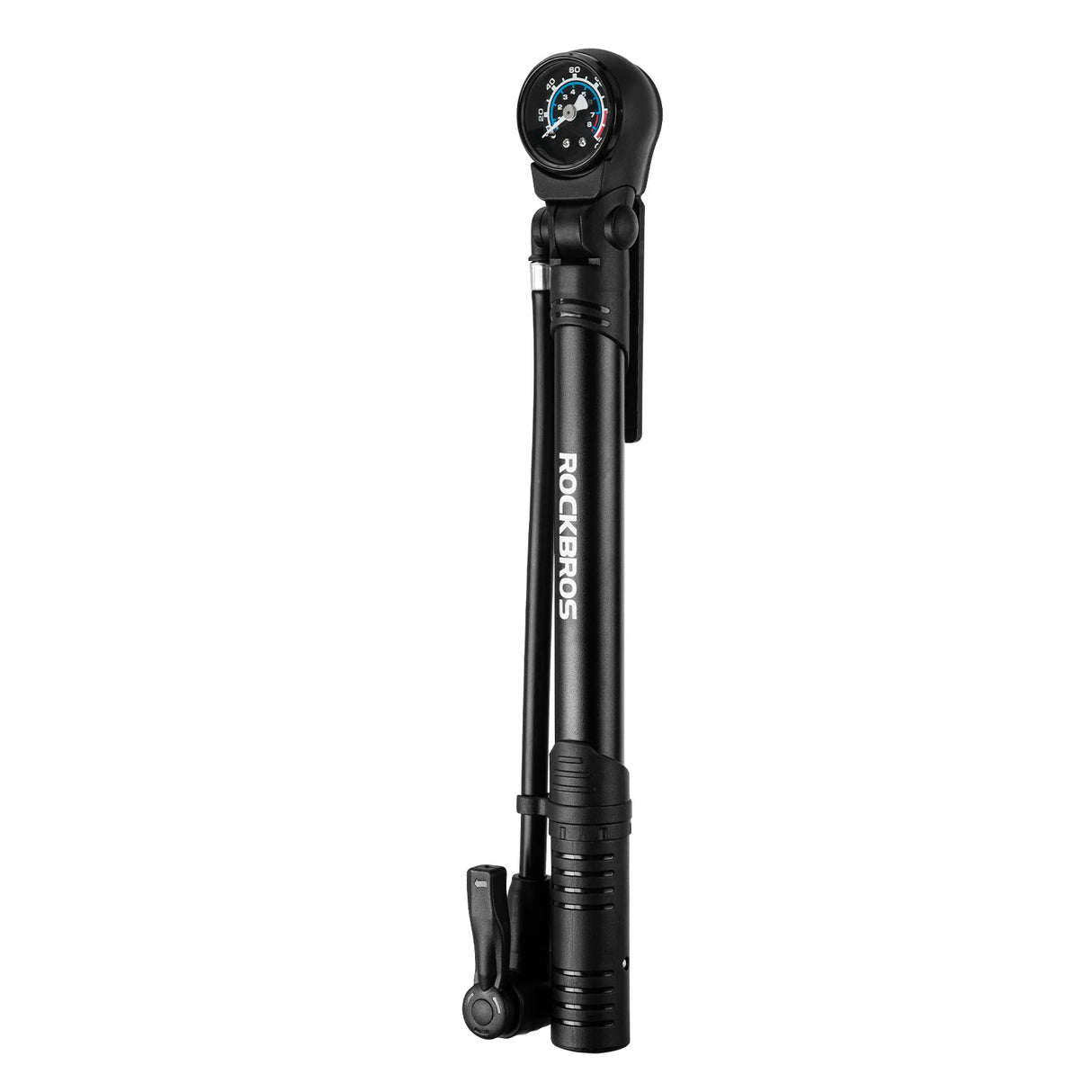 Fahrradpumpe 120 PSI – Tragbar mit Manometer & drehbarem Griff