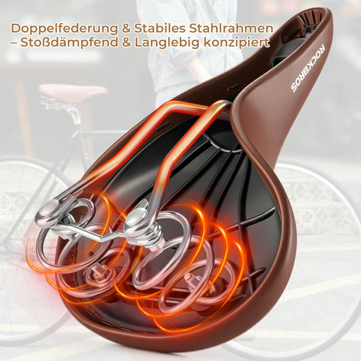 Fahrradsattel Retro Vintage – Für Citybike mit Federung