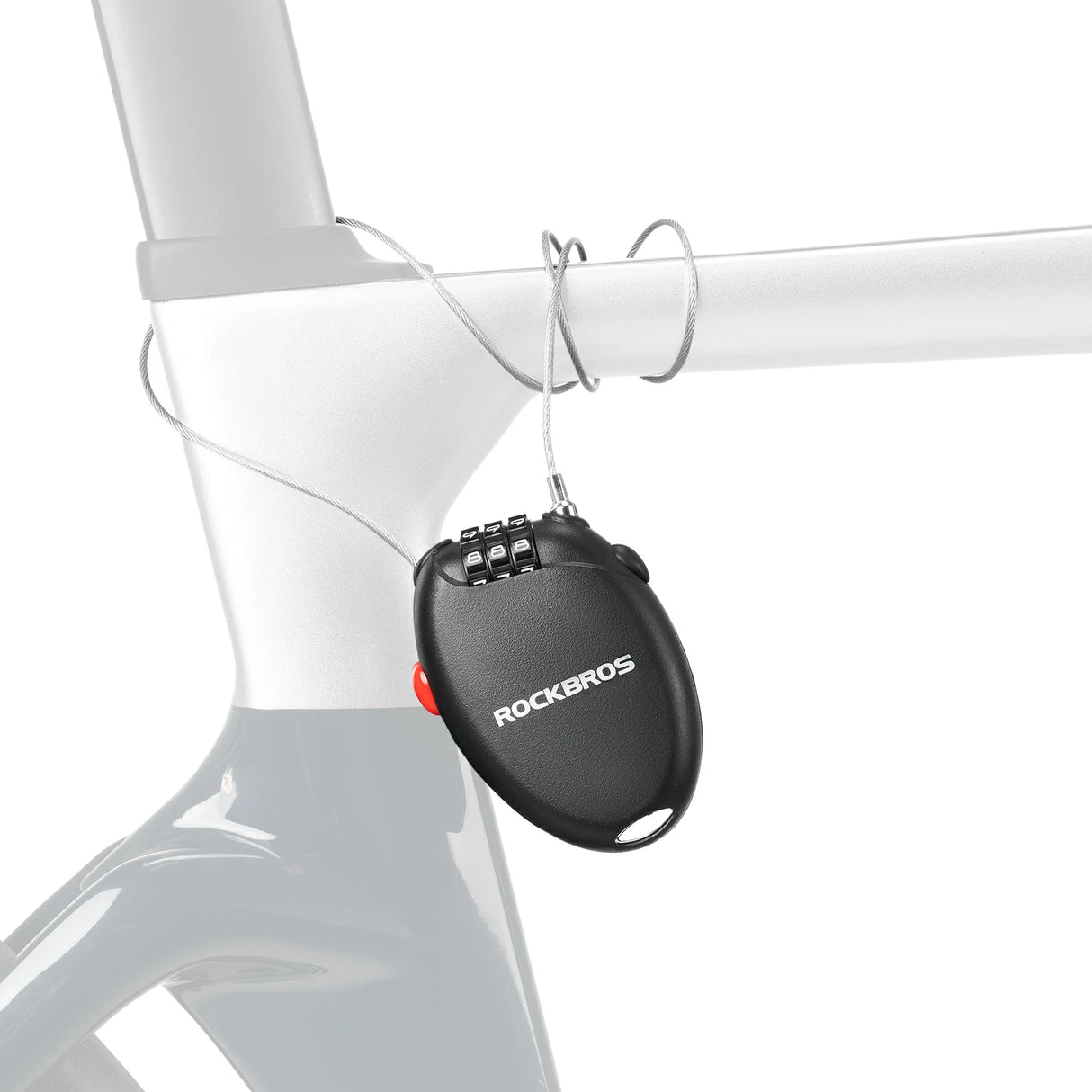Fahrradschloss – 3‑stelliges Zahlenschloss mit 60 cm Stahlseil