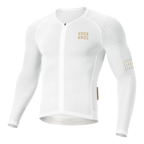 ROCKBROS Herren Langarm-Radtrikot – Atmungsaktiv & Reflektierend mit 3D-Schnitt