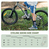 Kinder Fahrradsocken – 5A Antibakteriell, Kompressionszonen & Katzenpfoten-Design