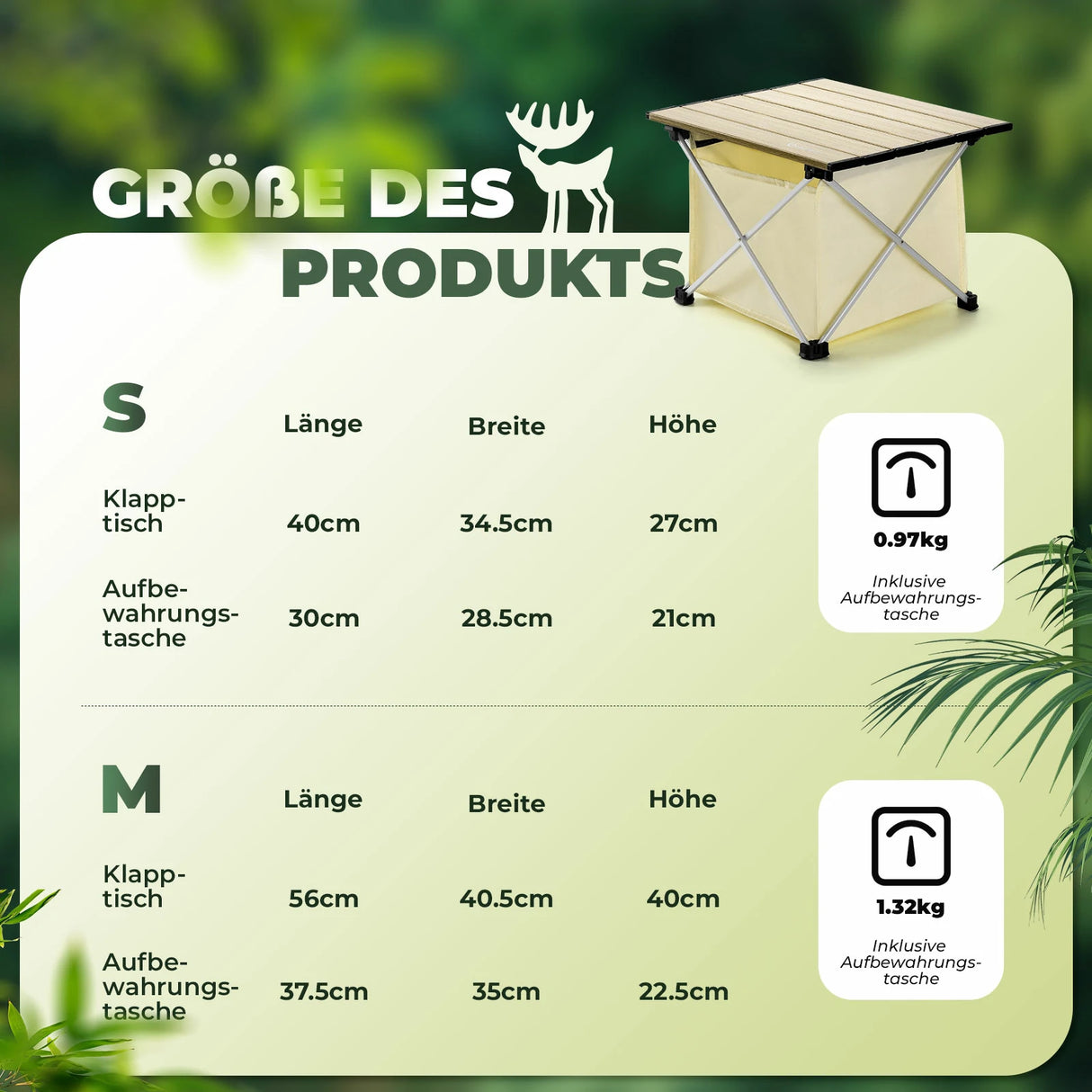Qunature Klapptisch – Camping‑, Picknick‑ & Outdoortisch aus Aluminium