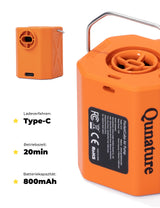 Qunature Mini Elektrische Luftpumpe – Tragbar, ultraleicht & USB‑ladbar