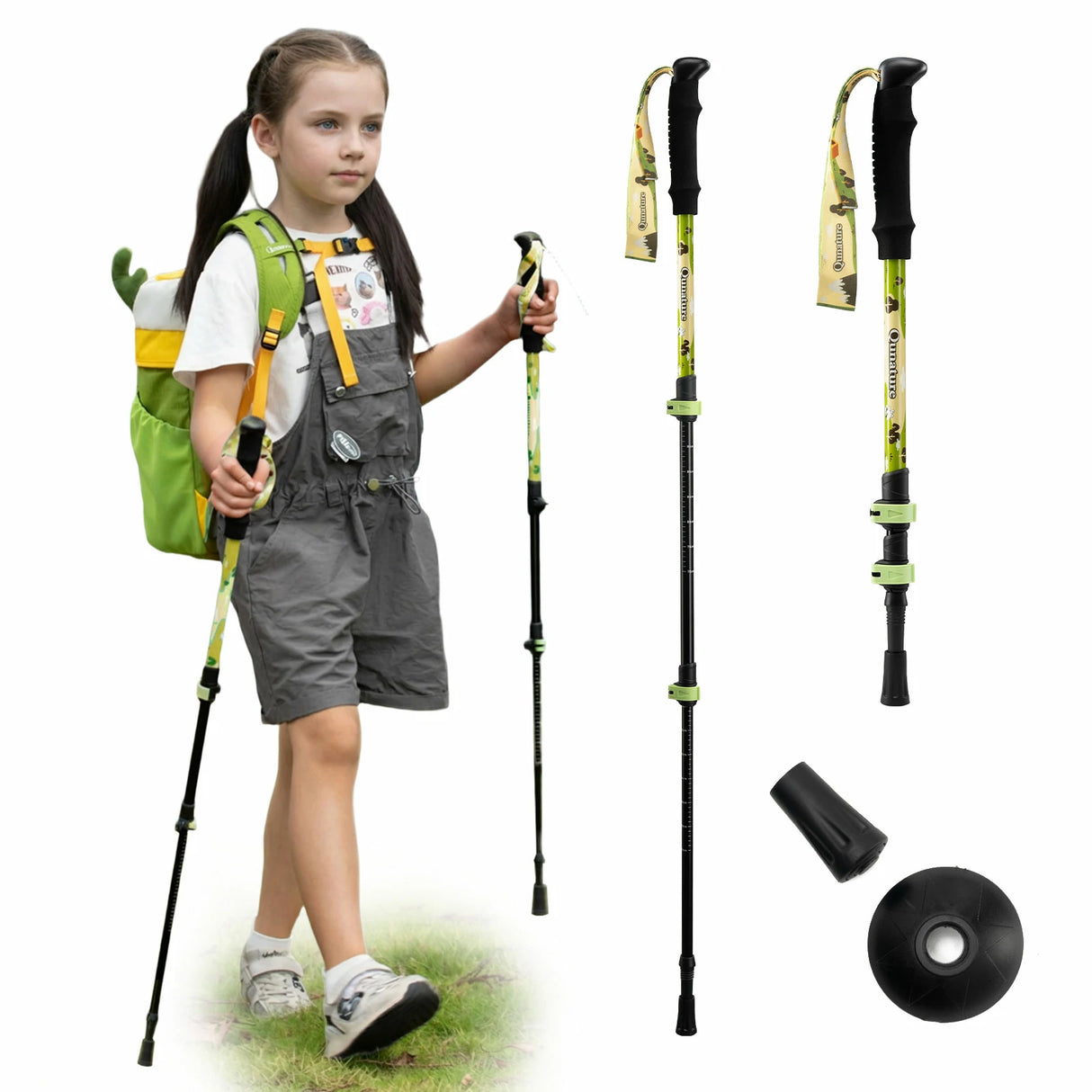Qunature Kinder-Wanderstöcke – 51–100 cm verstellbar, Aluminium, 1  Stück