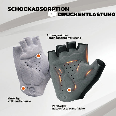 ROAD TO SKY Fahrradhandschuhe – Halbfinger, gepolstert, atmungsaktiv & rutschfest