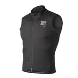 ROAD TO SKY Herren Fahrrad Ärmellos Weste Winddichte Fahrradjacke -Schwarz