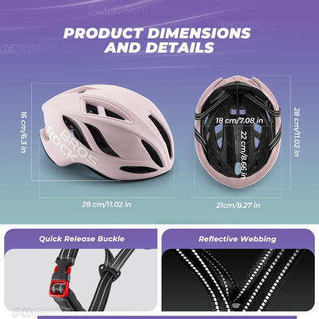 ROCKBROS Fahrradhelm – Einstellbar 58-62cm mit modernem Sicherheitsdesign