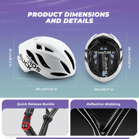 ROCKBROS Fahrradhelm – Einstellbar 58-62cm mit modernem Sicherheitsdesign