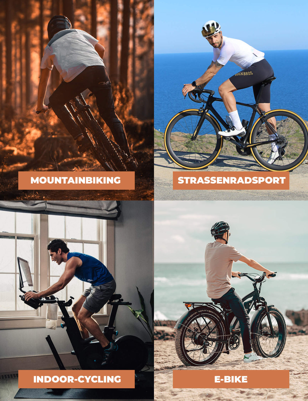 ROCKBROS Herren Fahrradhose – Lang & Gepolstert für Höchstkomfort!​
