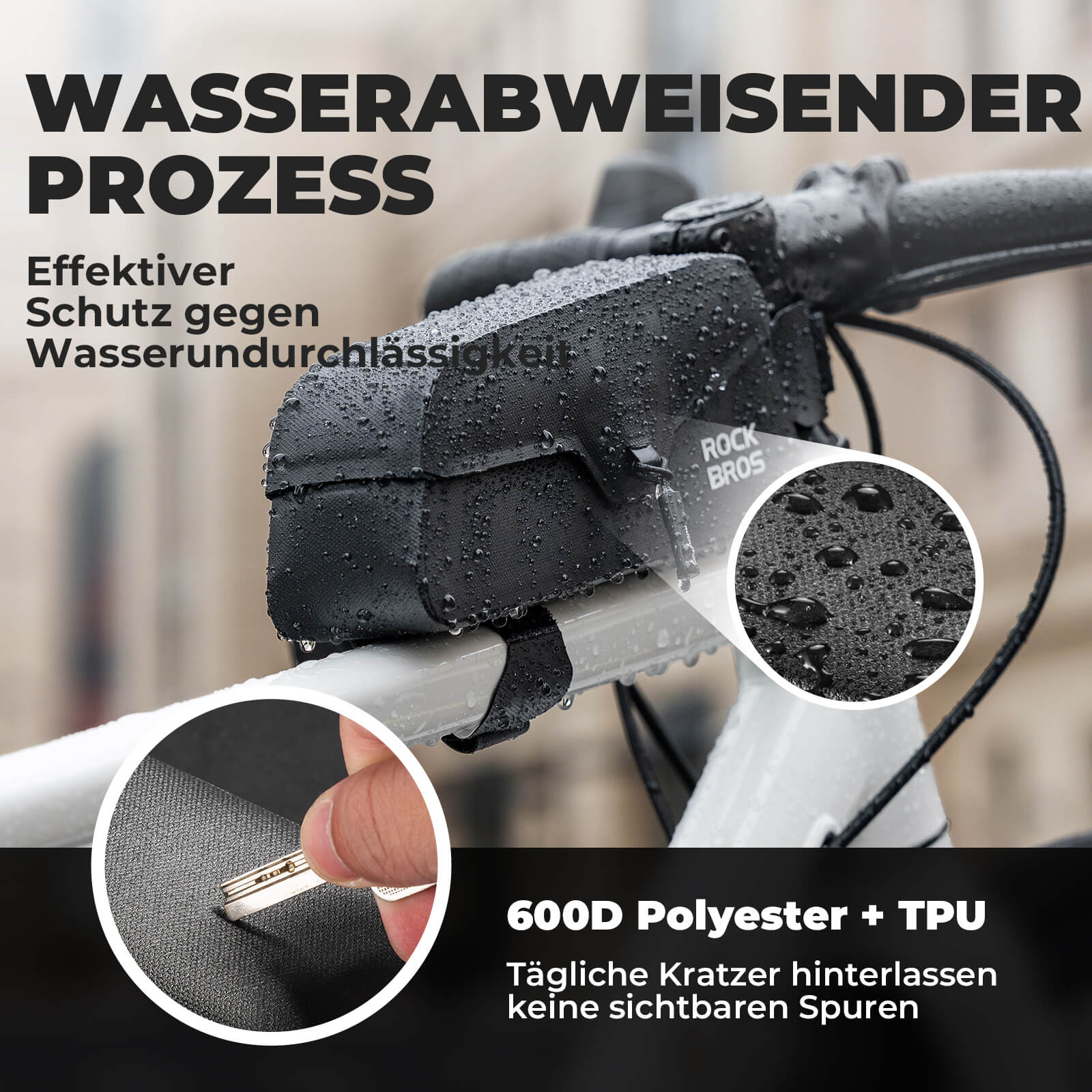 Magnetische Oberrohrtasche 100% Wasserdicht - ROCKBROS-EU