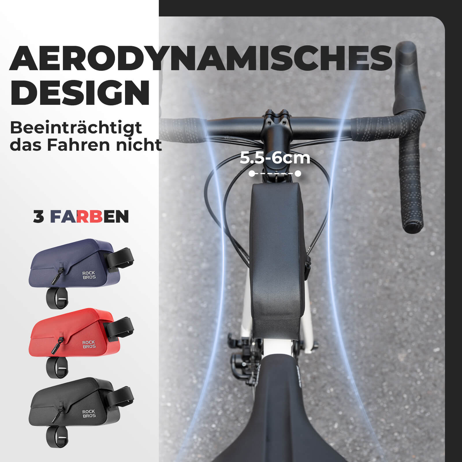 Magnetische Oberrohrtasche 100% Wasserdicht - ROCKBROS-EU