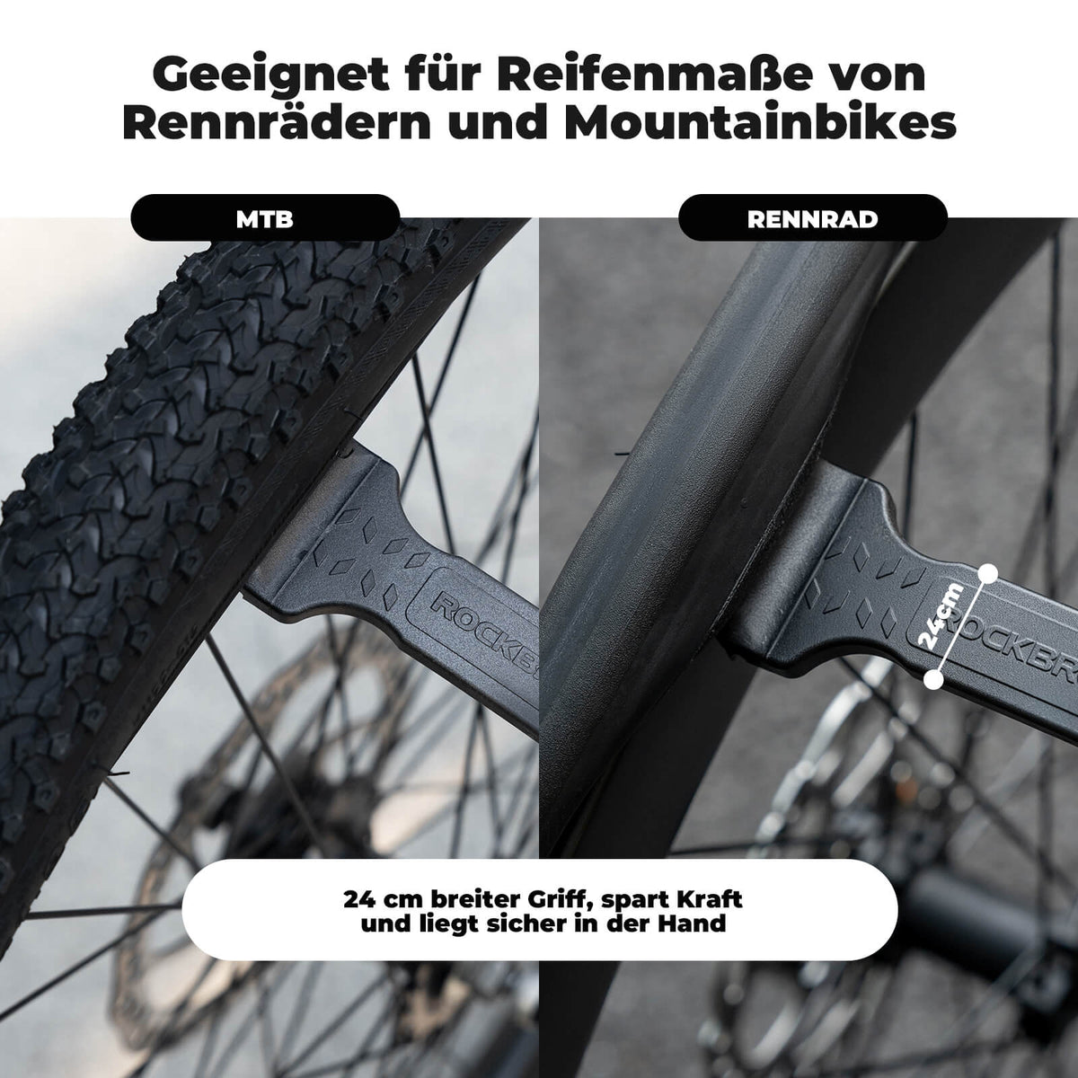 Fahrrad 2-IN-1 Reifenheber Fahrradwerkzeug Tragbar - ROCKBROS-EU
