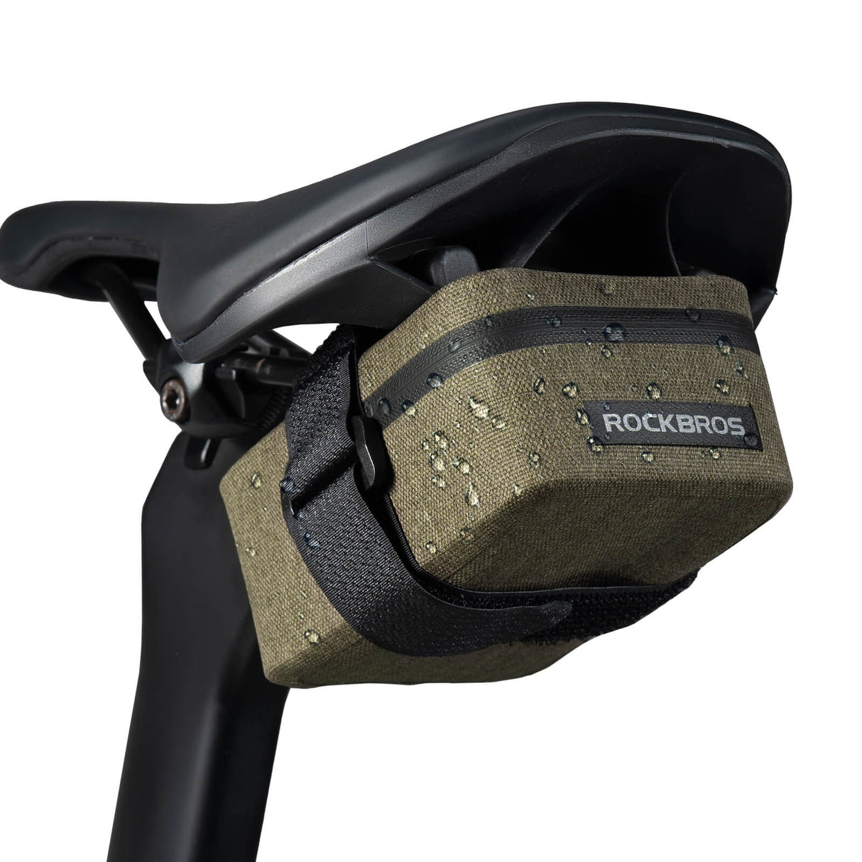 ROCKBROS Fahrrad Satteltasche Leicht Kompakt Wasserdicht Rennrad MTB-Khaki