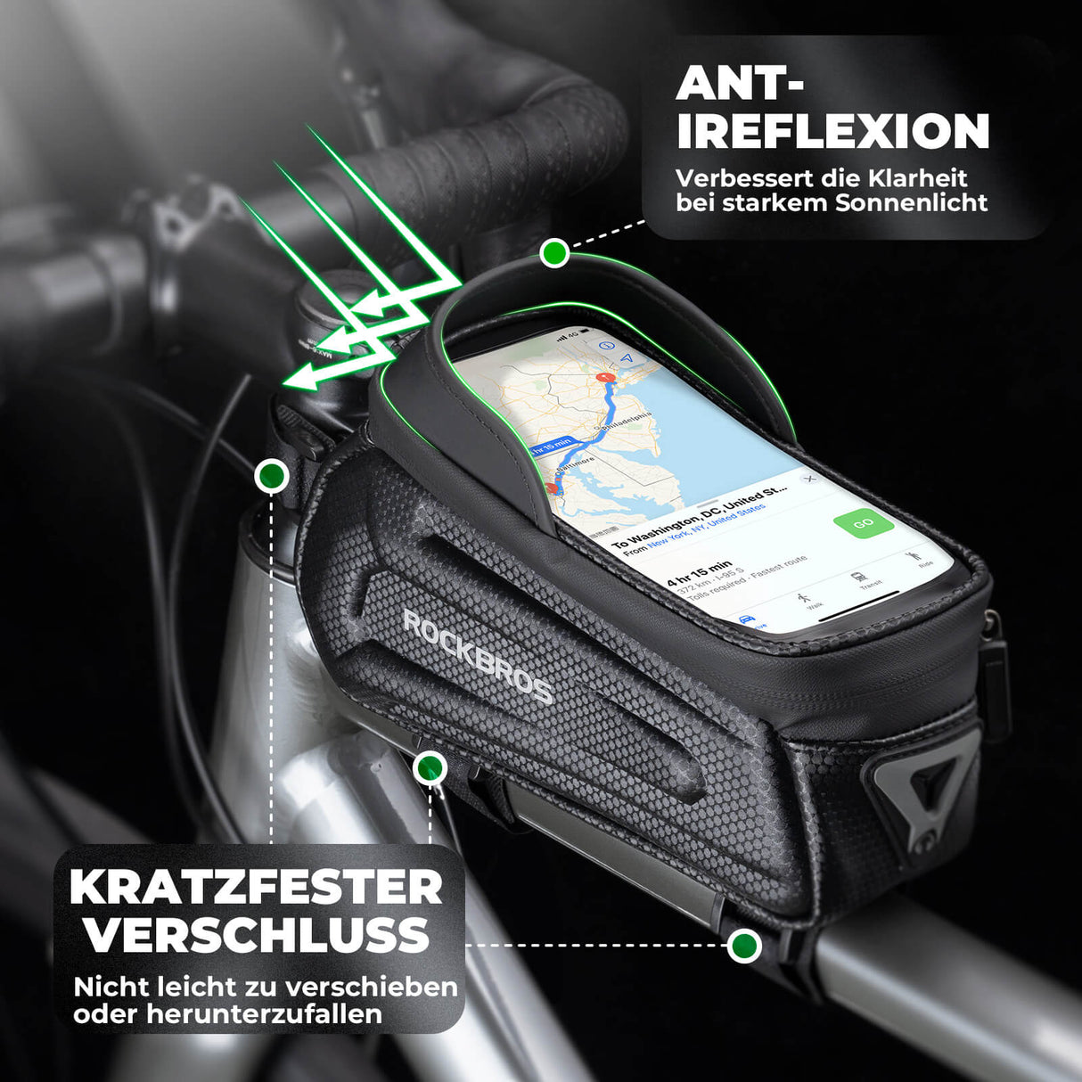 ROCKBROS Fahrrad Wasserdicht Handytasche mit Touchscreen B68 Kleine Version