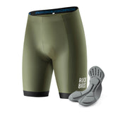 ROCKBROS Fahrradhose mit Sitzpolster Radlerhose Atmungsaktiv Leicht MTB Renrrad-Olivgrün