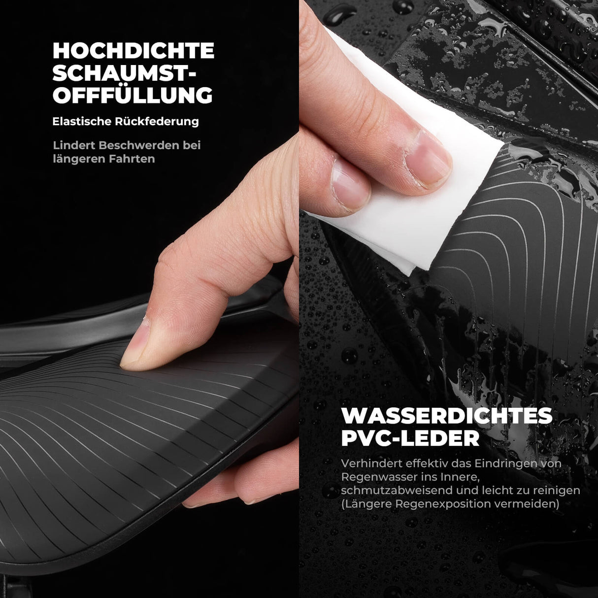 ROCKBROS Fahrradsattel Wasserdicht bereit für Rücklichtmontage HerrenDamen