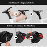 ROCKBROS Fahrradsattel Wasserdicht bereit für Rücklichtmontage HerrenDamen