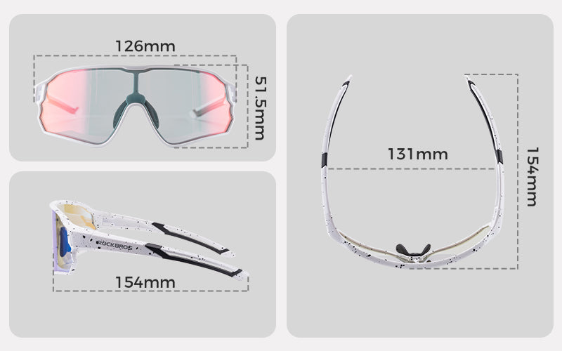 ROCKBROS Kinder Fahrradbrille UV400-Schutz Selbsttönend Sonnenbrille - ROCKBROS-EU