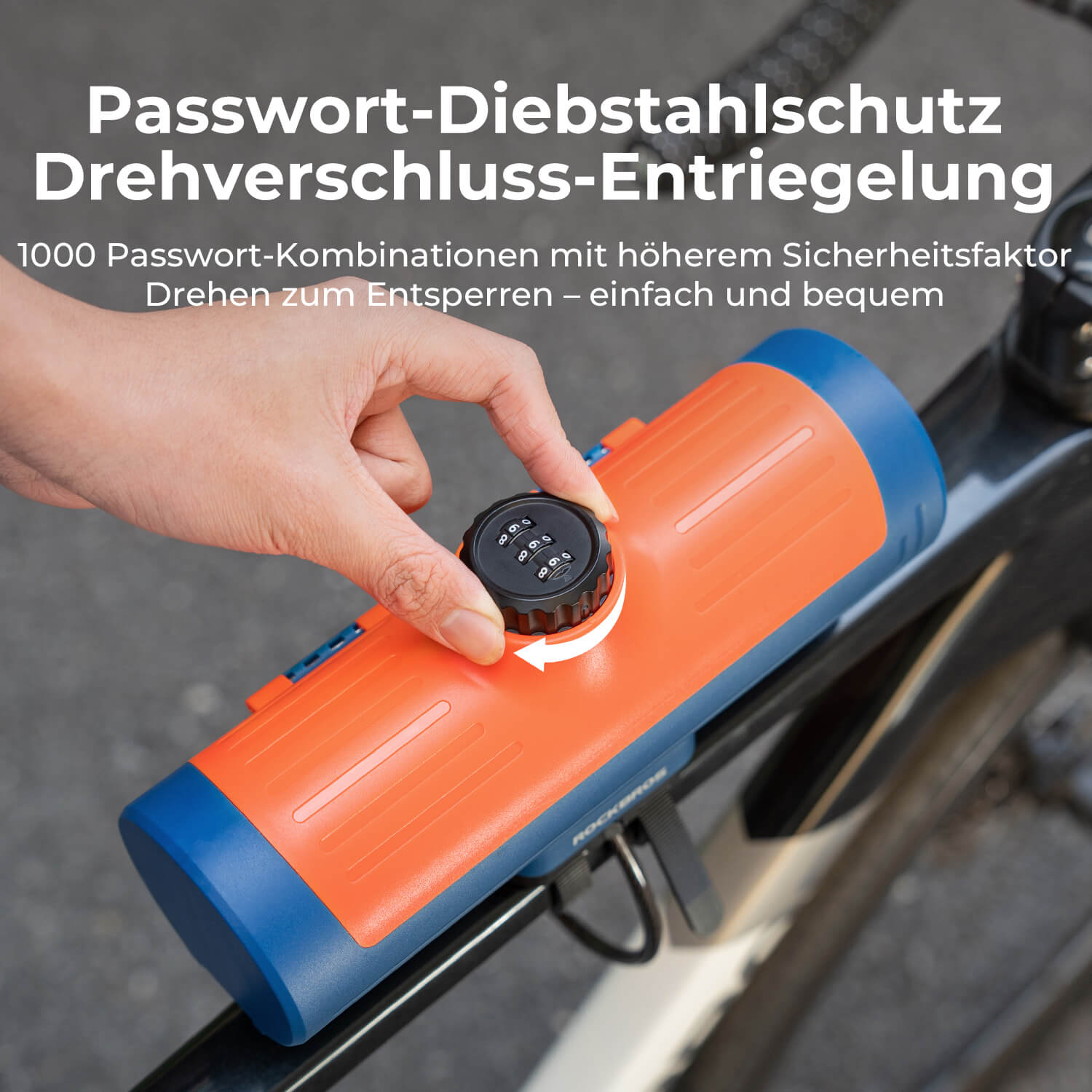 ROCKBROS Rahmen Box Abschließbare Fahrradbox Niemals Verformen/Sicher/Wasserdicht